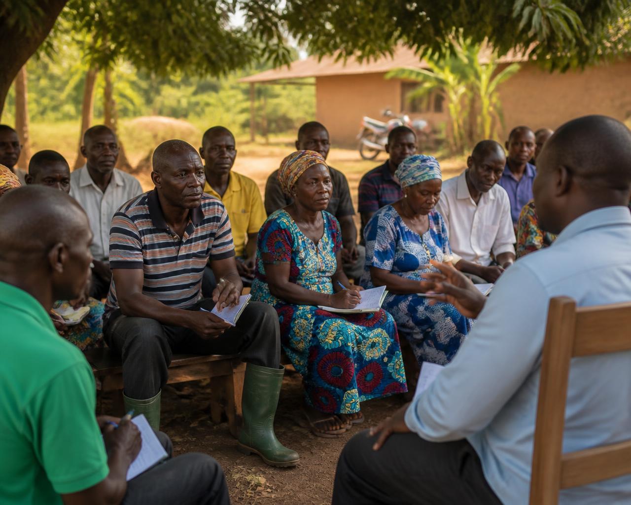 Asetenapa members at a cooperative meeting in the Eastern Region of Ghana